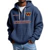 Commanders Personalized Quarter Zip Waffle Hoodie 8 Commanders Personalized Quarter Zip Waffle Hoodie 4