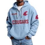 Cougars EST 1894 Quarter Zip Waffle Hoodie
