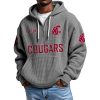 Cougars EST 1894 Quarter Zip Waffle Hoodie 8 Cougars EST 1894 Quarter Zip Waffle Hoodie 4