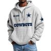 Cowboys EST 1960 Waffle Quarter Zip Hoodie (5)