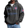 Cubs EST 1876 Quarter Zip Waffle Hoodie 9 Cubs EST 1876 Quarter Zip Waffle Hoodie 1