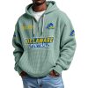 Delaware Football EST 1889 Quarter Zip Waffle Hoodie 6 Delaware Football EST 1889 Quarter Zip Waffle Hoodie 2
