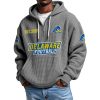 Delaware Football EST 1889 Quarter Zip Waffle Hoodie 7 Delaware Football EST 1889 Quarter Zip Waffle Hoodie 3