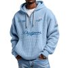 Dodgers EST 1883 Quarter Zip Waffle Hoodie 9 Dodgers EST 1883 Quarter Zip Waffle Hoodie 5