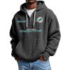 Dolphins Personalized Quarter Zip Waffle Hoodie 5