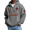 Eagles Boston College EST 1893 Quarter Zip Waffle Hoodie 7 Eagles Boston College EST 1893 Quarter Zip Waffle Hoodie 3