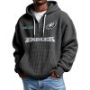 Eagles Personalized Quarter Zip Waffle Hoodie (2)