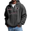 Falcons Personalized Quarter Zip Waffle Hoodie 1