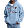Falcons Personalized Quarter Zip Waffle Hoodie 2