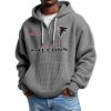 Falcons Personalized Quarter Zip Waffle Hoodie 5