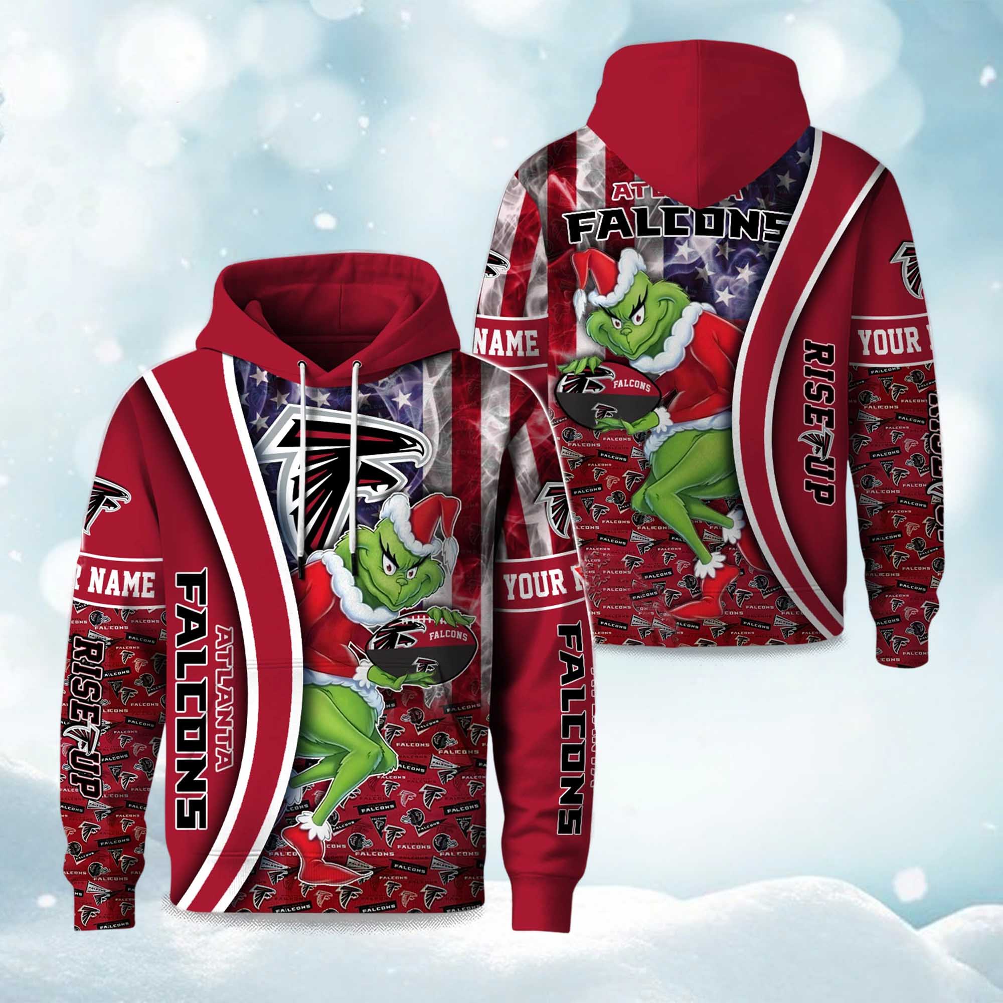 Falcons The Grnch Christmas Football Hoodie Falcons The Grnch Christmas Football Hoodie