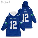 Fan 12 Seahawks Football Unisex Blanket Hoodie