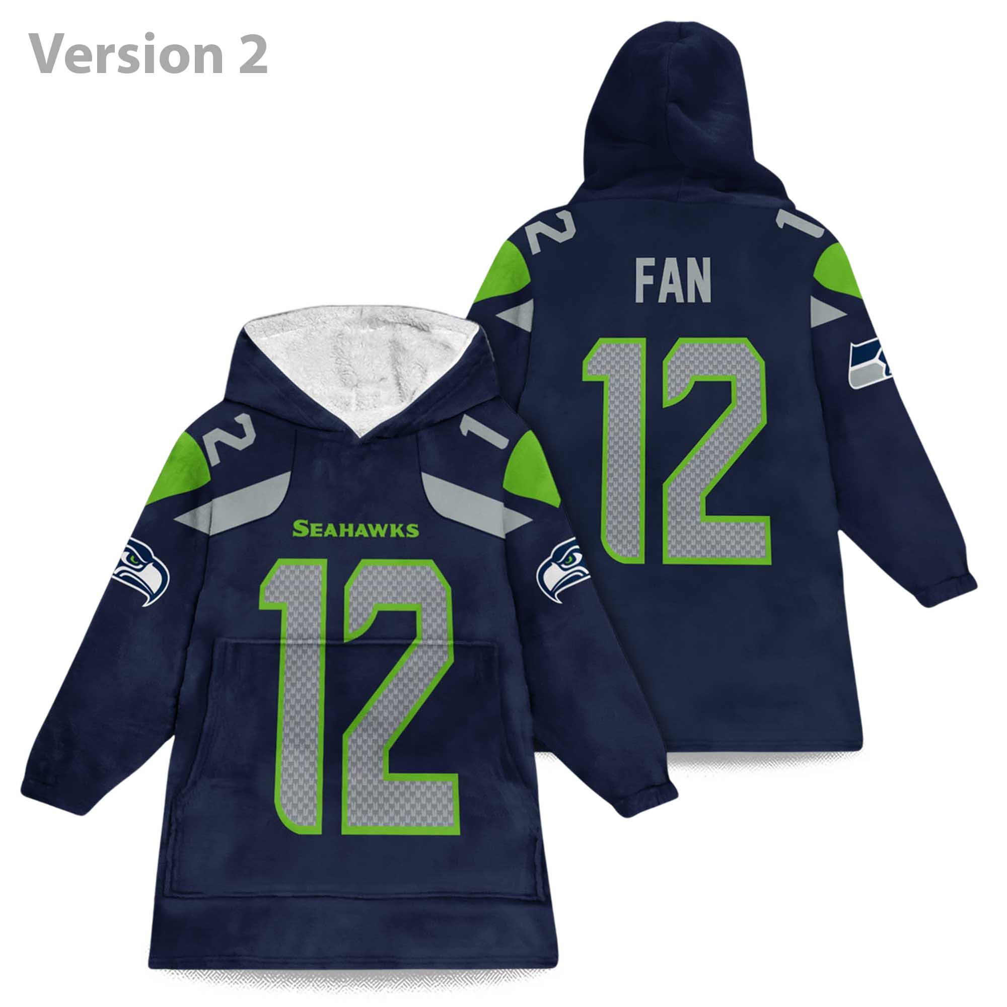 Fan 12 Seahawks Football Unisex Blanket Hoodie 2 Fan 12 Seahawks Football Unisex Blanket Hoodie (3)