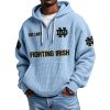 Fighting Irish EST 1887 Quarter Zip Waffle Hoodie 6 Fighting Irish EST 1887 Quarter Zip Waffle Hoodie 2