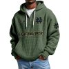 Fighting Irish EST 1887 Quarter Zip Waffle Hoodie 9 Fighting Irish EST 1887 Quarter Zip Waffle Hoodie 5
