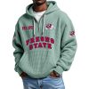 Fresno State EST 1921 Quarter Zip Waffle Hoodie 7 Fresno State EST 1921 Quarter Zip Waffle Hoodie 3