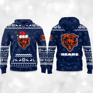 2025 Bears Reindeer football Christmas Hoodie 1