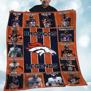 Broncos Legends Fleece Blanket 1