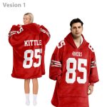 George Kittle 85 49ers Football Unisex Blanket Hoodie