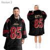 George Kittle 85 49ers Football Unisex Blanket Hoodie (4)