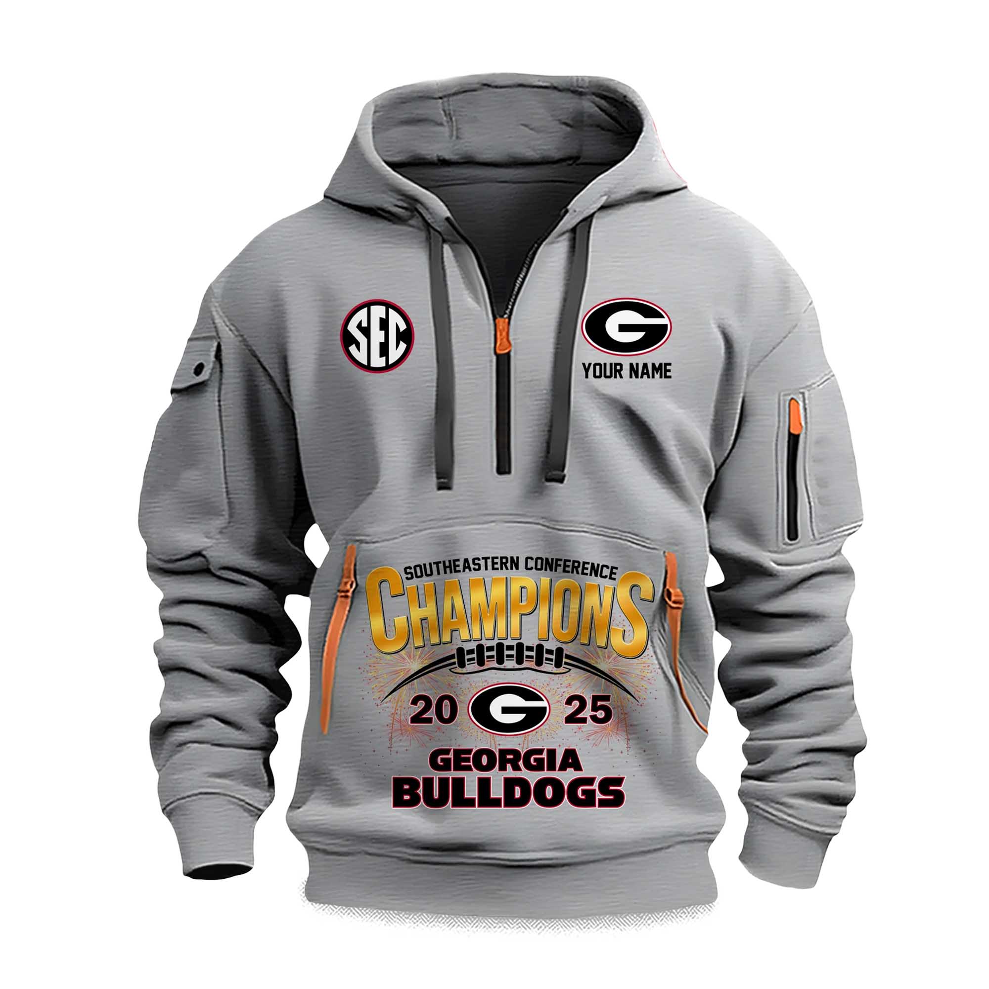 Georgia 2025 Big Ten Champions Quarter Zip Hoodie 2 Georgia 2025 Big Ten Champions Quarter Zip Hoodie (2)