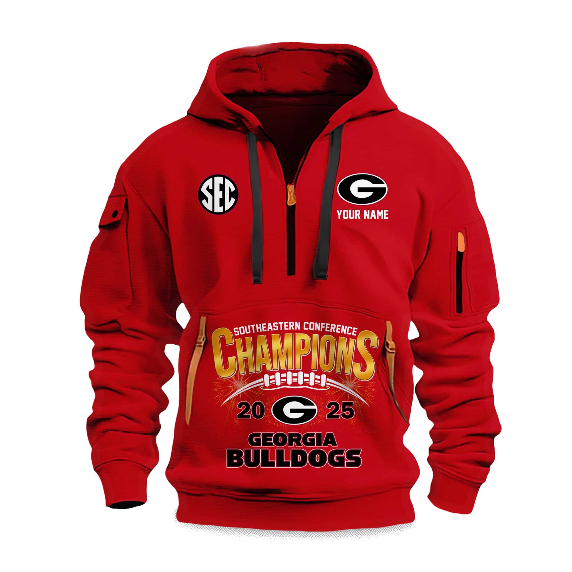 Georgia 2025 Big Ten Champions Quarter Zip Hoodie 6 Georgia 2025 Big Ten Champions Quarter Zip Hoodie (3)