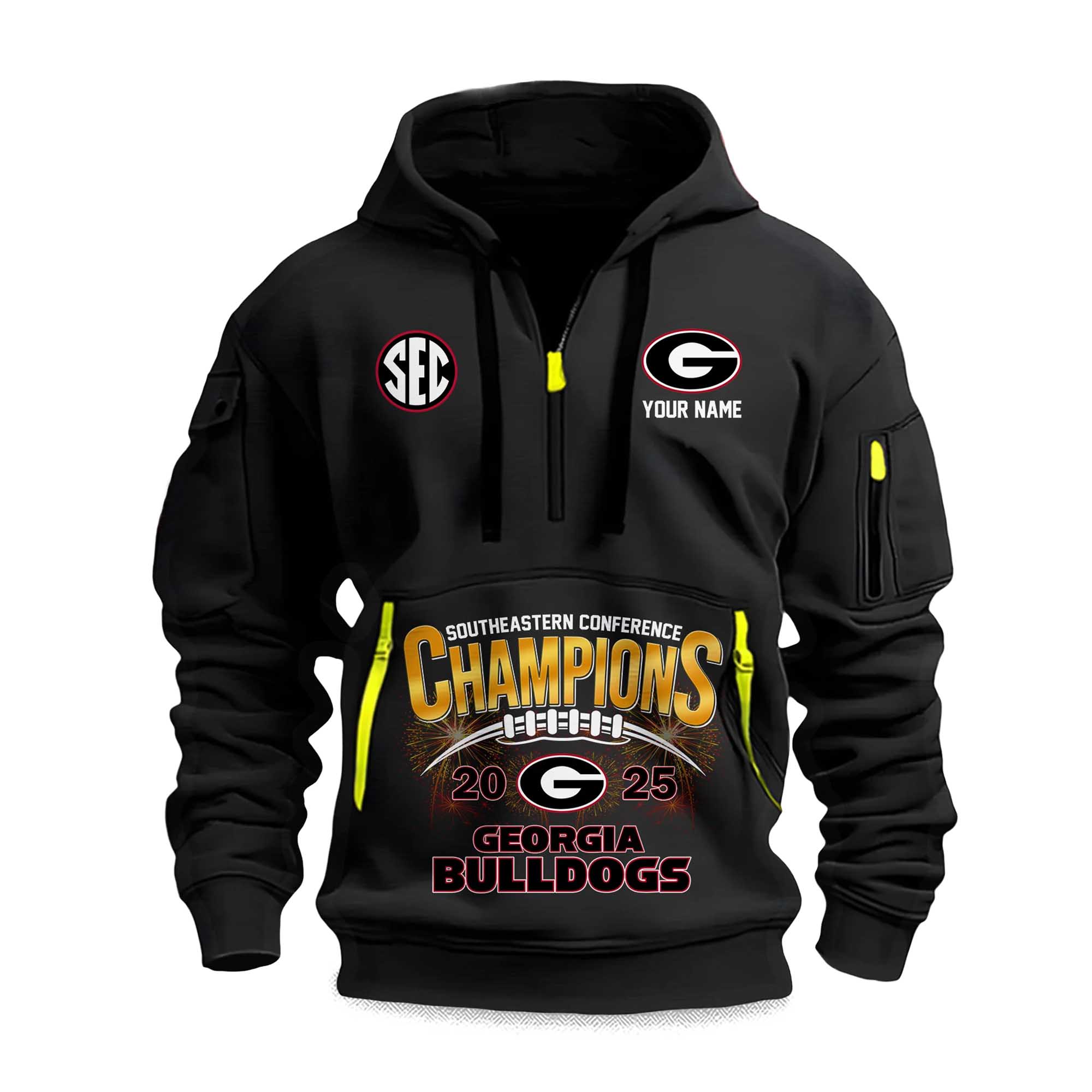 Georgia 2025 Big Ten Champions Quarter Zip Hoodie 5 Georgia 2025 Big Ten Champions Quarter Zip Hoodie (4)