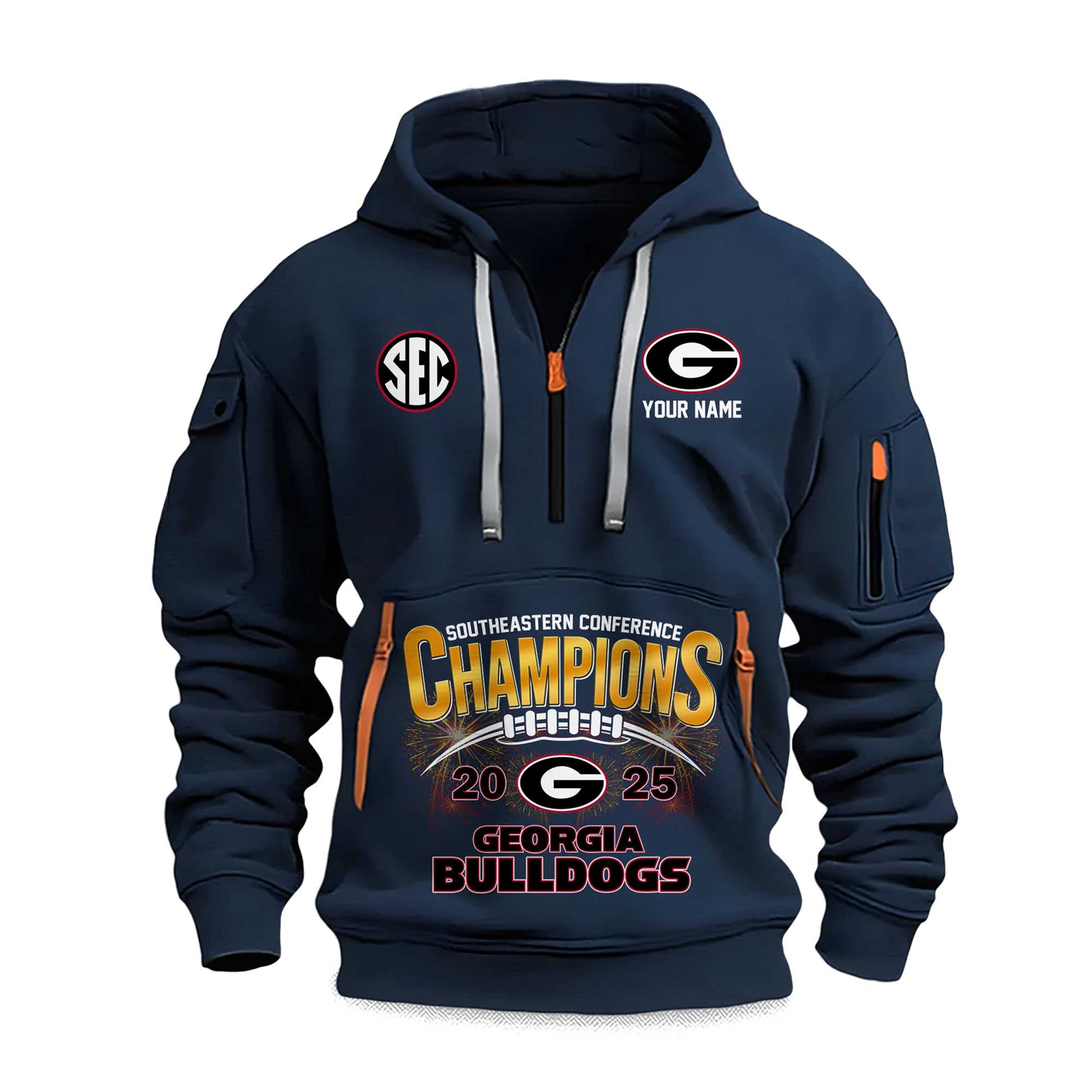 Georgia 2025 Big Ten Champions Quarter Zip Hoodie 4 Georgia 2025 Big Ten Champions Quarter Zip Hoodie (5)
