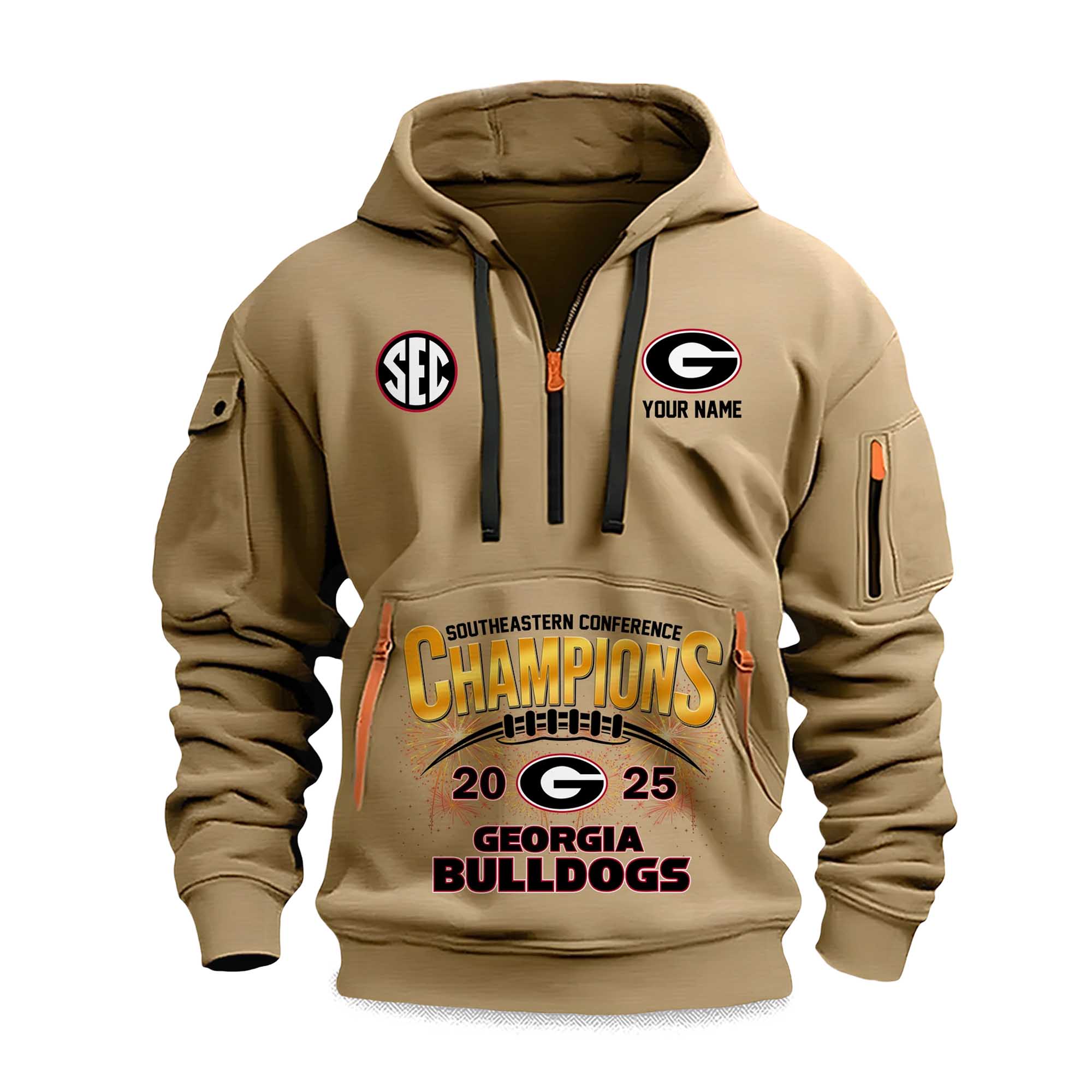 Georgia 2025 Big Ten Champions Quarter Zip Hoodie 3 Georgia 2025 Big Ten Champions Quarter Zip Hoodie (6)