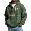 Giants EST 1883 Waffle Quarter Zip Hoodie 3