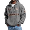 Giants EST 1883 Waffle Quarter Zip Hoodie 4