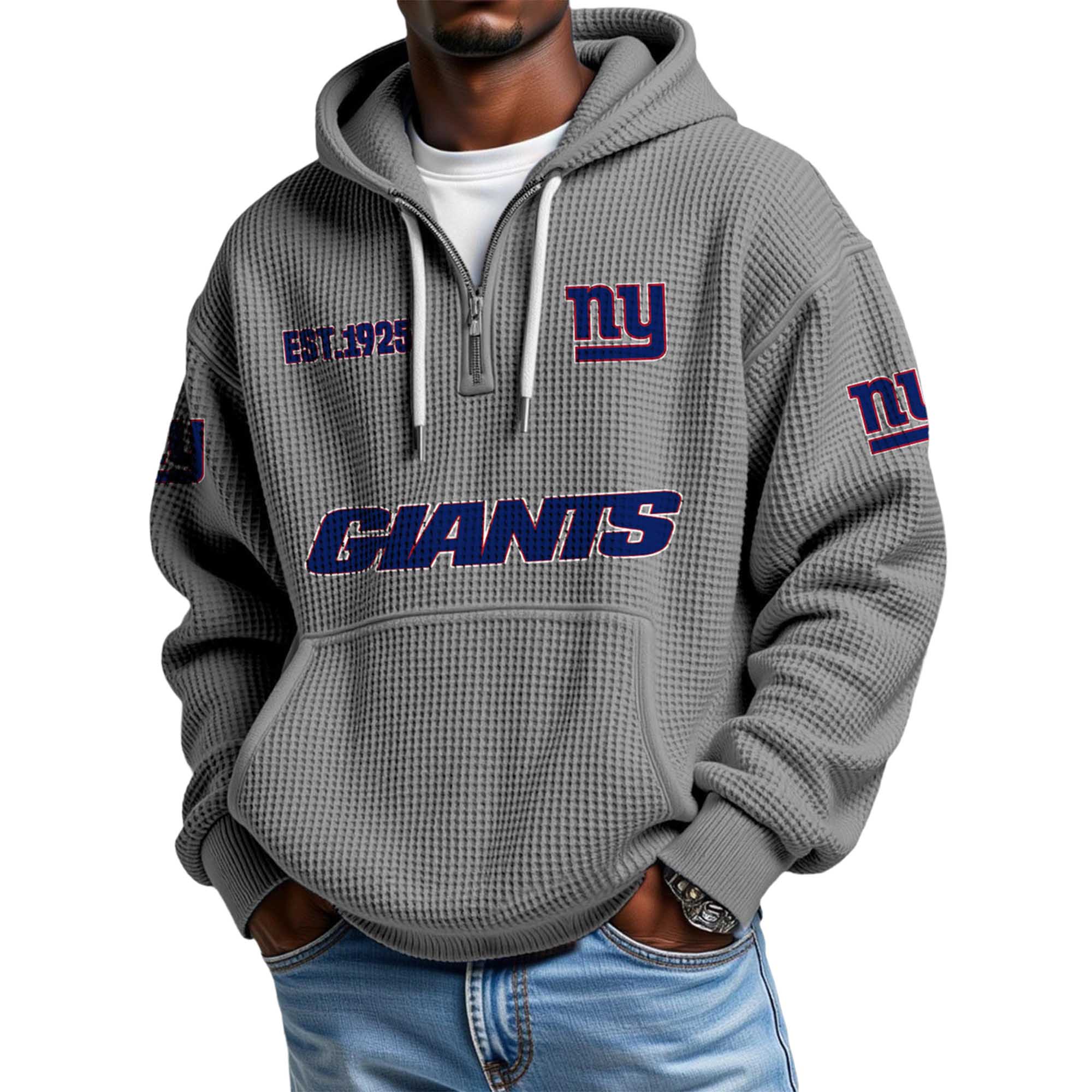 Giants EST 1925 Quarter Zip Waffle Hoodie 2 Giants EST 1925 Quarter Zip Waffle Hoodie (2)