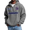 Giants Personalized Quarter Zip Waffle Hoodie 3