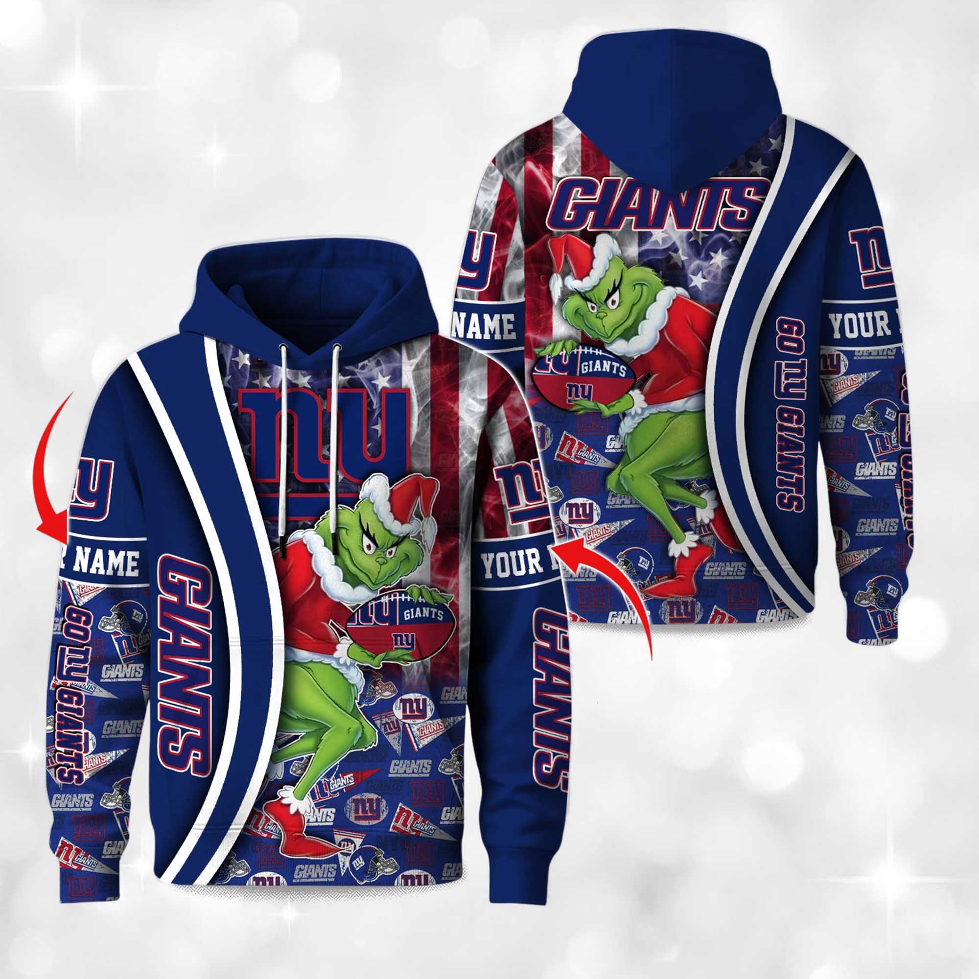 Giants The Grnch Christmas Football Hoodie 2 Giants The Grnch Christmas Football Hoodie 2