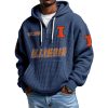 Illinois EST 1890 Quarter Zip Waffle Hoodie 9 Illinois EST 1890 Quarter Zip Waffle Hoodie 5