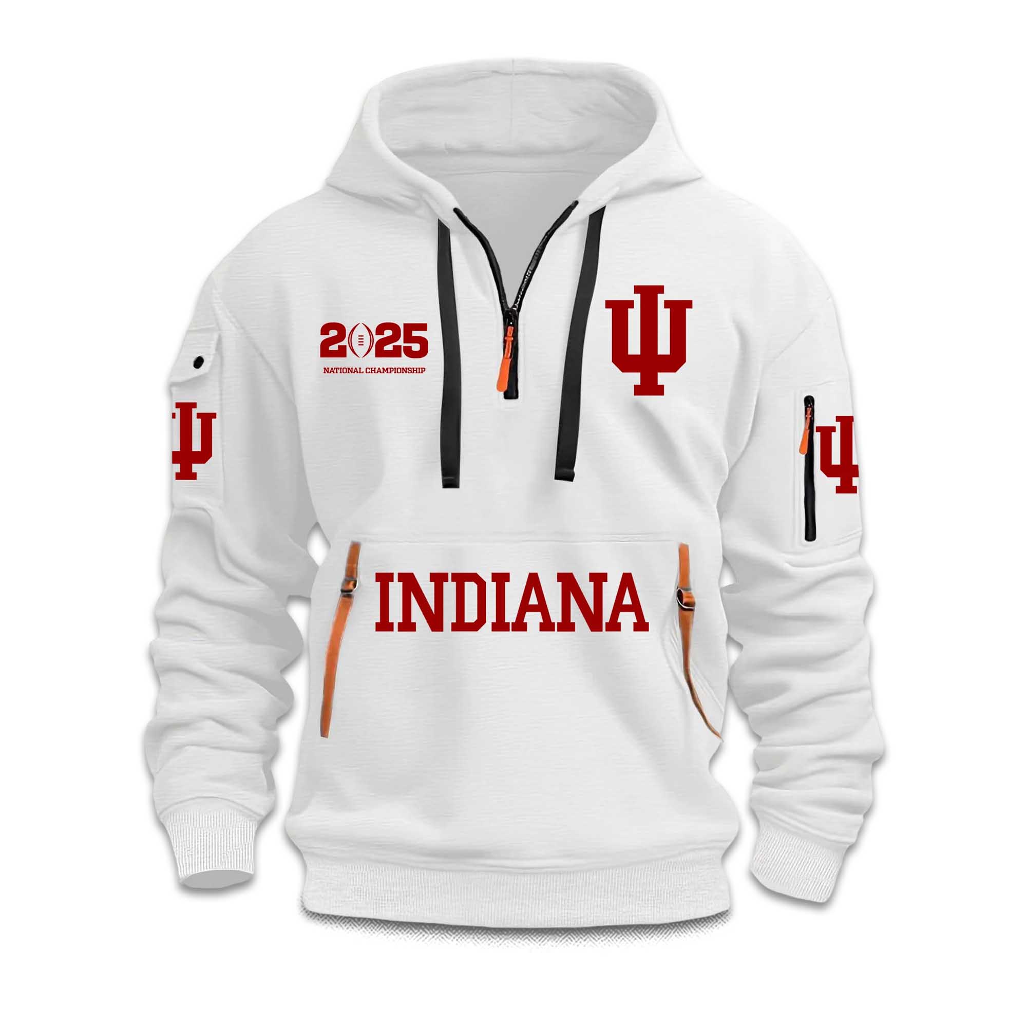 Indiana National Championship 2025 Quarter Zip Hoodie Indiana National Championship 2025 Quarter Zip Hoodie