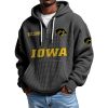 Iowa EST 1989 Quarter Zip Waffle Hoodie 11 Iowa EST 1989 Quarter Zip Waffle Hoodie 1