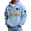 Iowa EST 1989 Quarter Zip Waffle Hoodie 6 Iowa EST 1989 Quarter Zip Waffle Hoodie 2