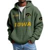 Iowa EST 1989 Quarter Zip Waffle Hoodie 7 Iowa EST 1989 Quarter Zip Waffle Hoodie 3