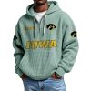 Iowa EST 1989 Quarter Zip Waffle Hoodie 9 Iowa EST 1989 Quarter Zip Waffle Hoodie 5