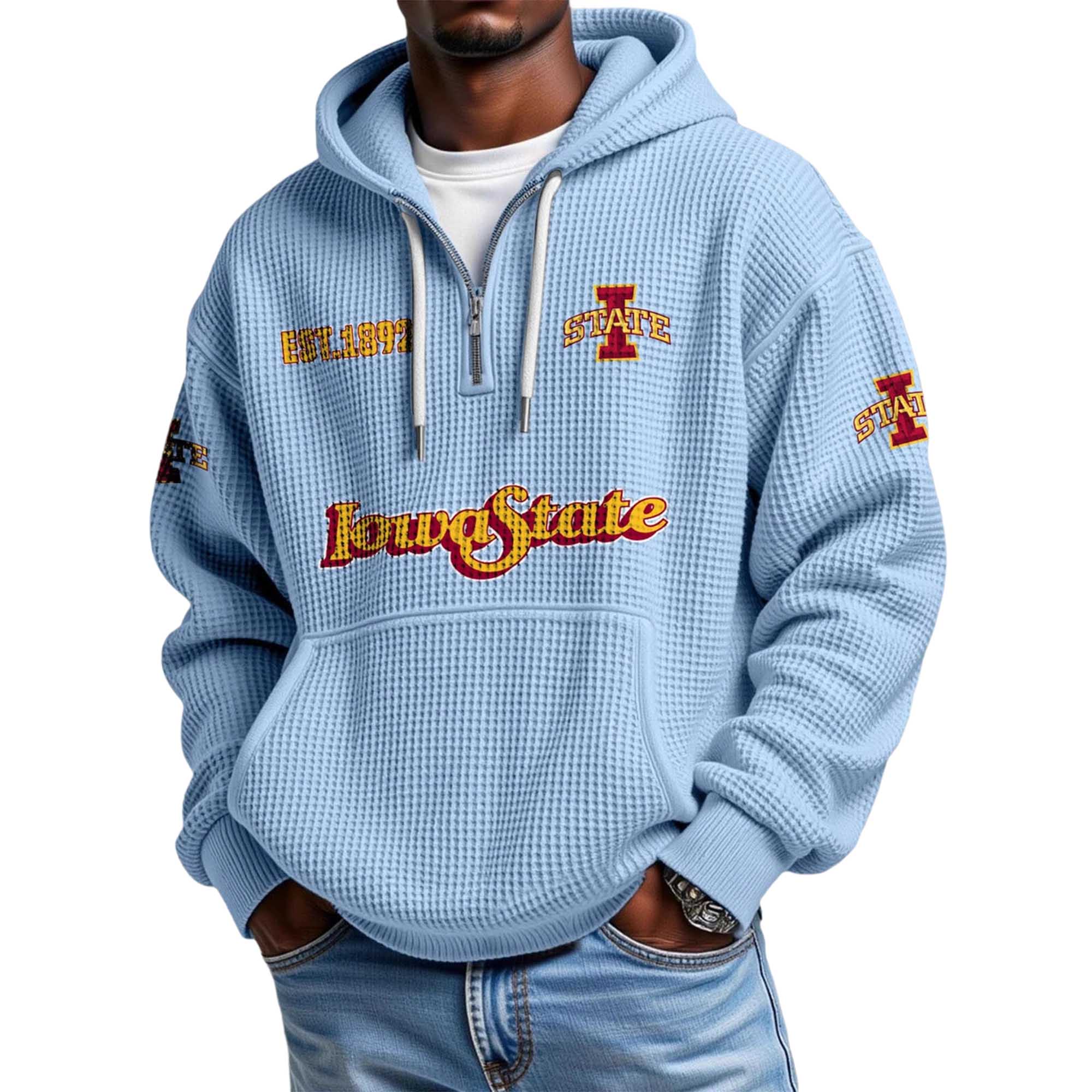 Iowa State EST 1892 Quarter Zip Waffle Hoodie 2 Iowa State EST 1892 Quarter Zip Waffle Hoodie 2