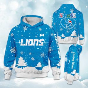 Lions x Nurse Christmas Football Hoodie 1