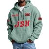 JSU EST 1904 Quarter Zip Waffle Hoodie 3