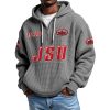 JSU EST 1904 Quarter Zip Waffle Hoodie 4