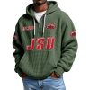 JSU EST 1904 Quarter Zip Waffle Hoodie 5