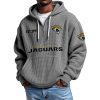 Jaguars EST 1993 Quarter Zip Waffle Hoodie 4