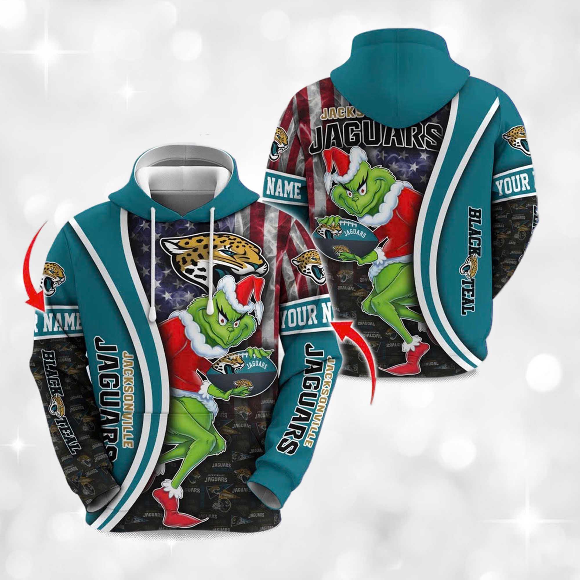 Jaguars The Grnch Christmas Football Hoodie 2 Jaguars The Grnch Christmas Football Hoodie 2