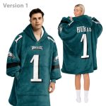 Jalen Hurts 1 Eagles Football Unisex Blanket Hoodie