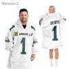 Jalen Hurts 1 Eagles Football Unisex Blanket Hoodie 5 Jalen Hurts 1 Eagles Football Unisex Blanket Hoodie (2)