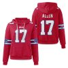 Josh Allen 17 Bills Waffle Hoodie 3 Josh Allen 17 Bills Waffle Hoodie (2)